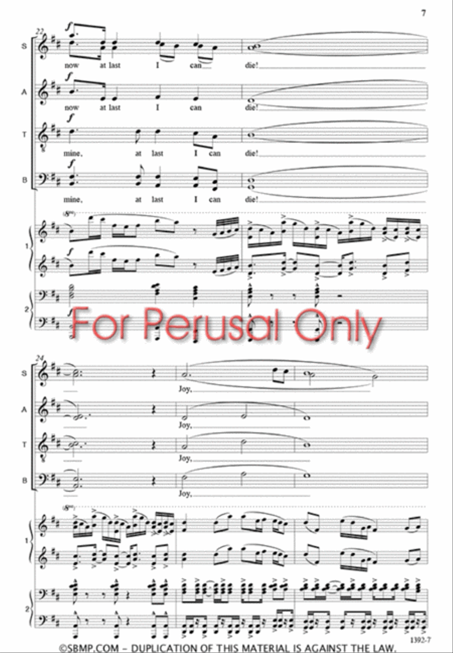 Joy - SATB Octavo Joy - SATB Octavo 4-Part scores gallery preview page 6