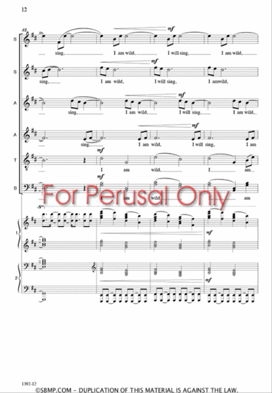 Joy - SATB Octavo Joy - SATB Octavo 4-Part scores gallery preview page 11