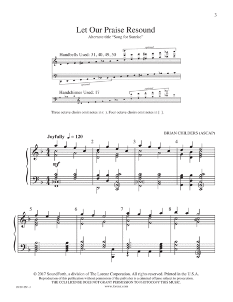 Let Our Praise Resound Let Our Praise Resound 5-Octaves scores gallery preview page 2