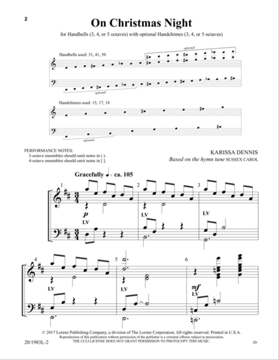 On Christmas Night On Christmas Night 5-Octaves scores gallery preview page 2