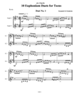 10 Trumpet (Euphonium TC, Tenor Sax) Duets for Teens
