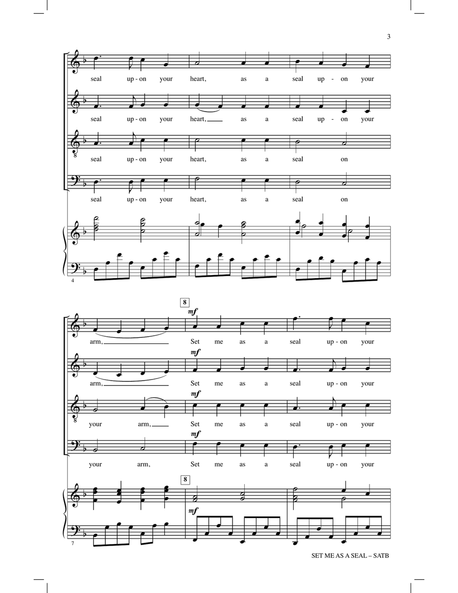 Set Me As A Seal Set Me As A Seal 4-Part scores gallery preview page 2