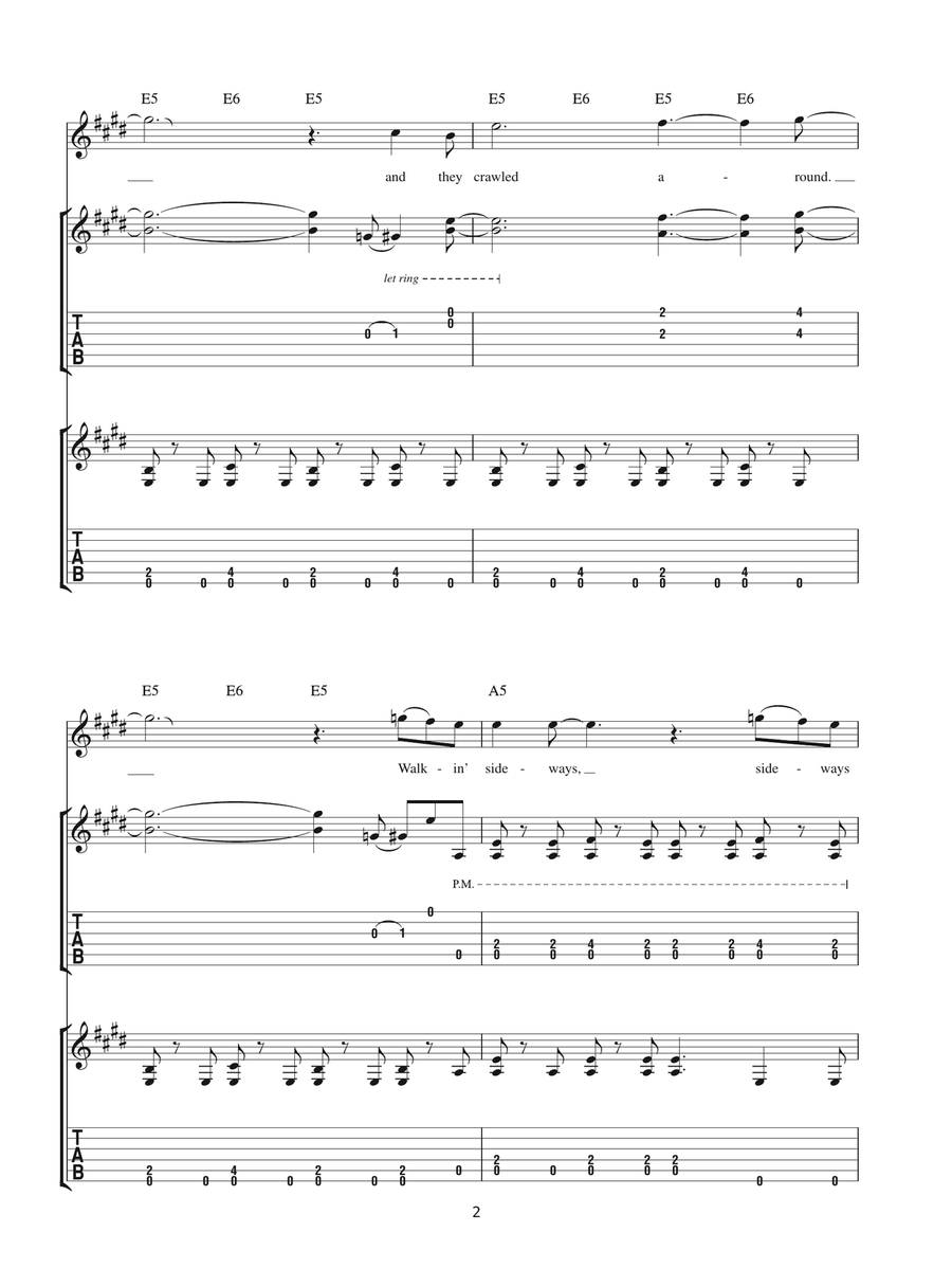 Crabsody In Blue Crabsody In Blue Guitar Tablature scores gallery preview page 2