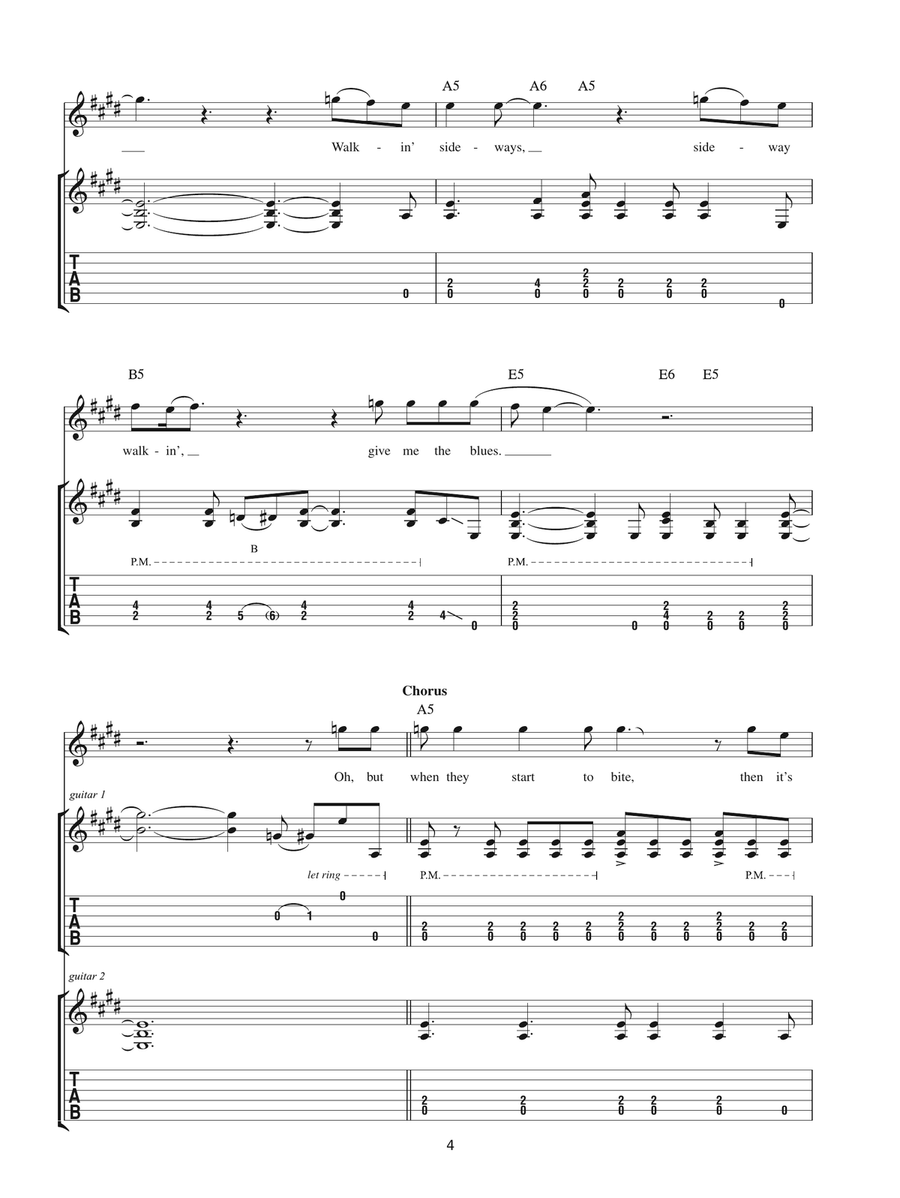 Crabsody In Blue Crabsody In Blue Guitar Tablature scores gallery preview page 4