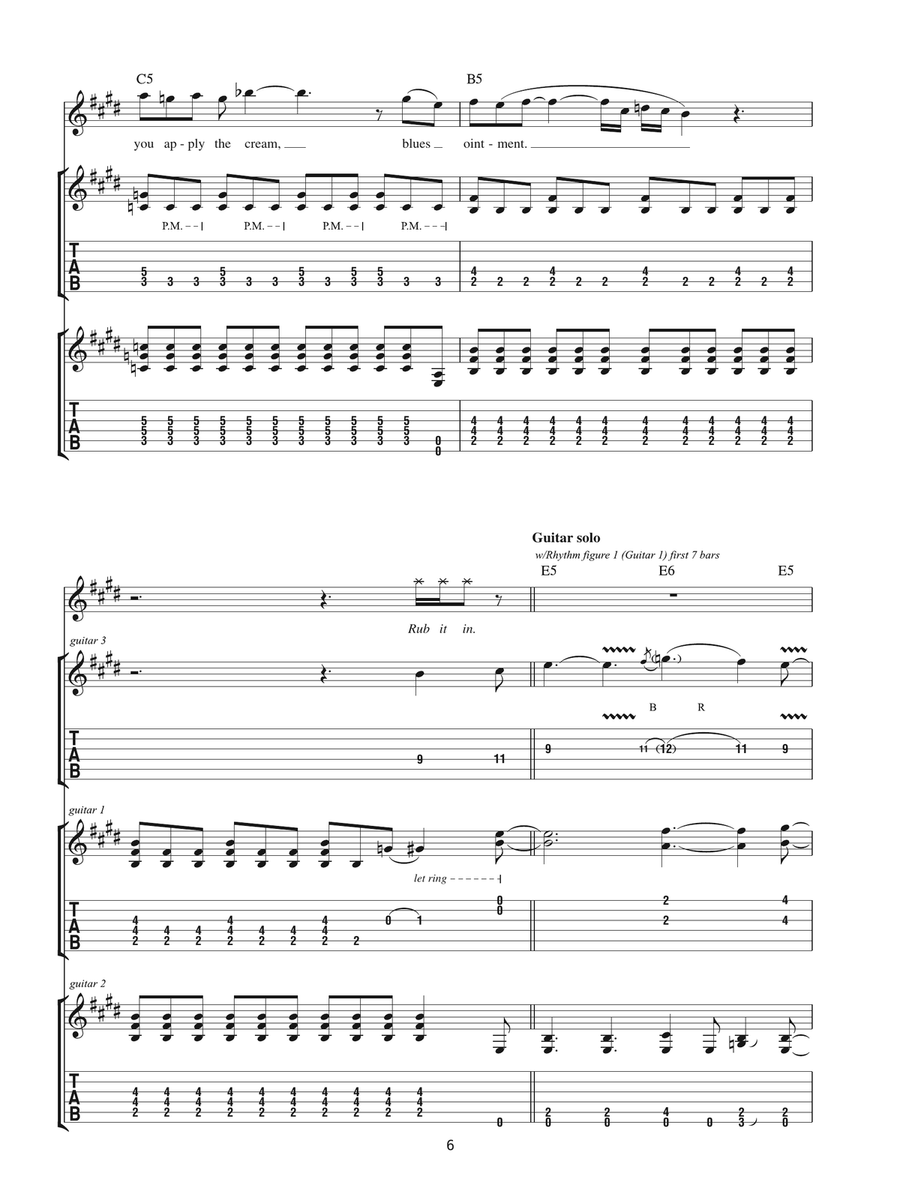 Crabsody In Blue Crabsody In Blue Guitar Tablature scores gallery preview page 6