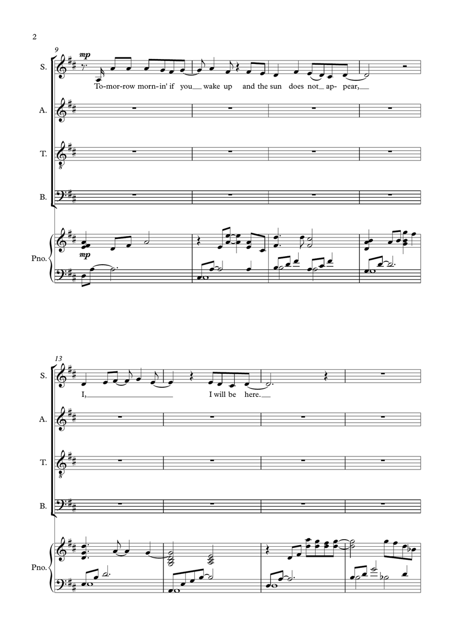 I Will Be Here I Will Be Here 4-Part scores gallery preview page 2