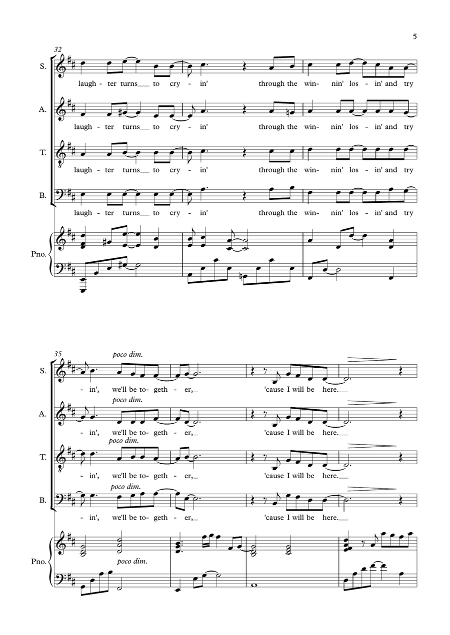 I Will Be Here I Will Be Here 4-Part scores gallery preview page 5