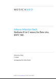 Sinfonia II, BWV 788 by J.S. Bach for flute trio