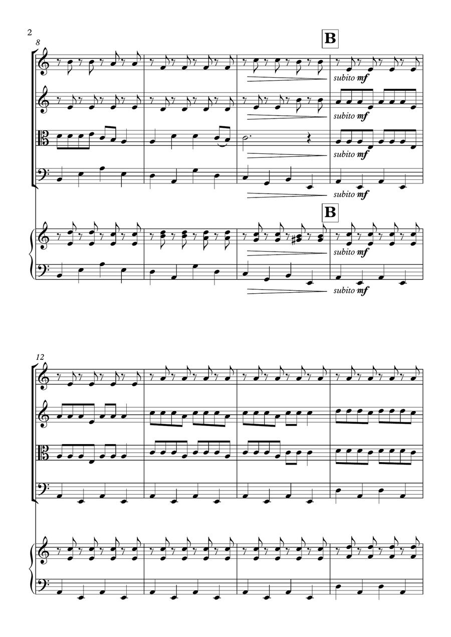 Siman Tov ve Mazel Tov Siman Tov ve Mazel Tov Piano Quintet scores gallery preview page 3