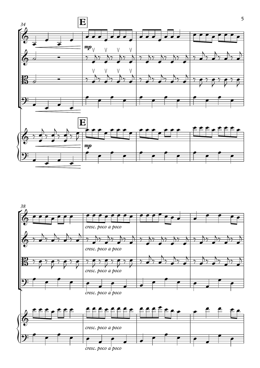 Siman Tov ve Mazel Tov Siman Tov ve Mazel Tov Piano Quintet scores gallery preview page 6