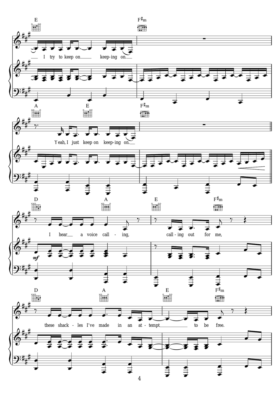My Silver Lining My Silver Lining Piano, Vocal scores gallery preview page 4