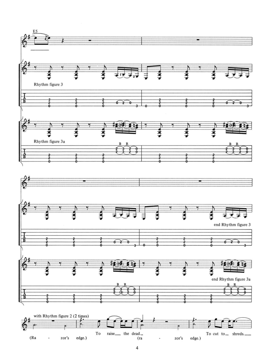 The Razor's Edge Guitar Tablature scores gallery preview page 4
