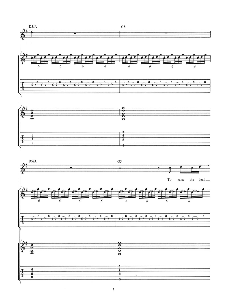 The Razor's Edge Guitar Tablature scores gallery preview page 5