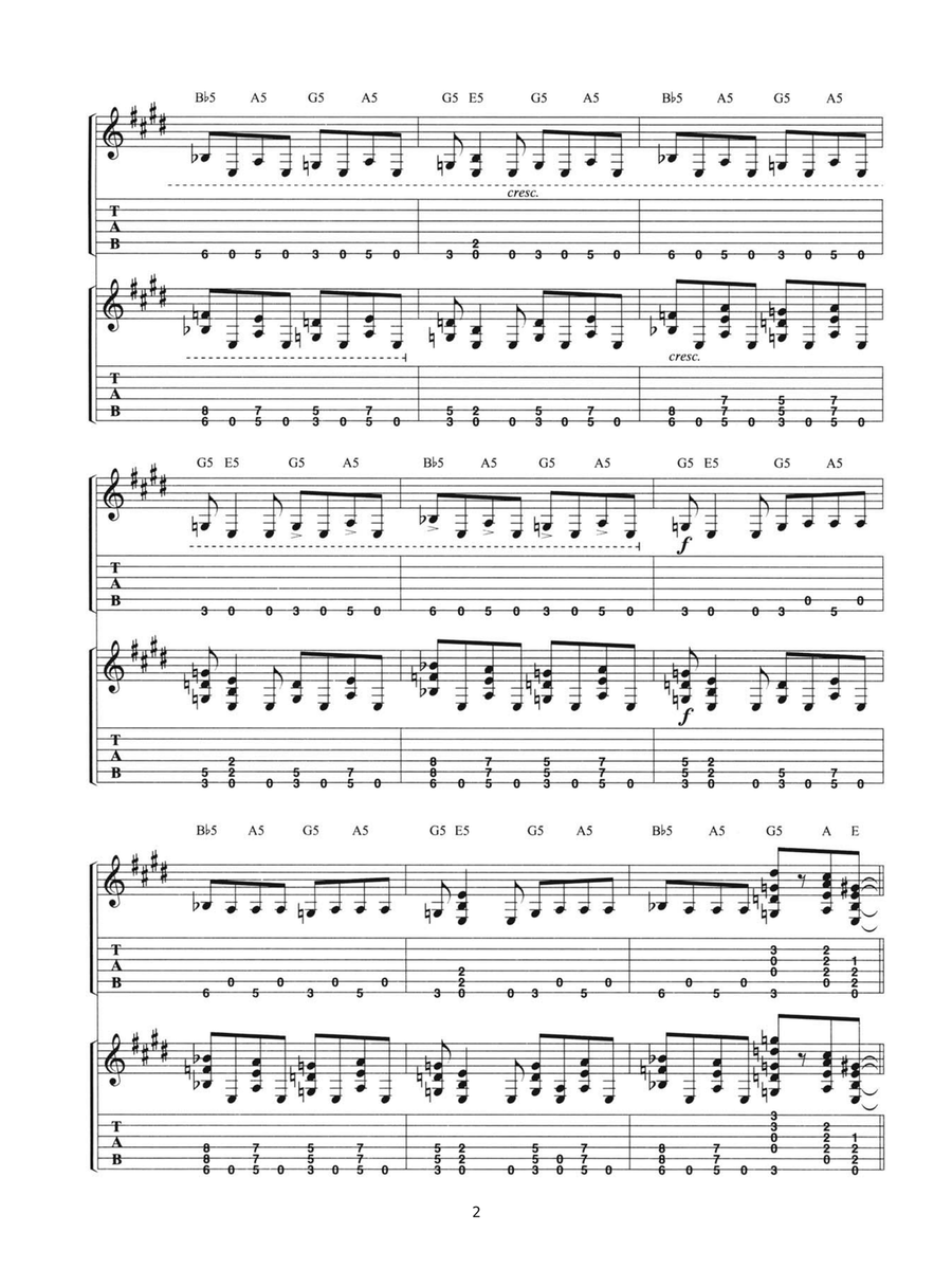 Safe In New York City Safe In New York City Guitar Tablature scores gallery preview page 2