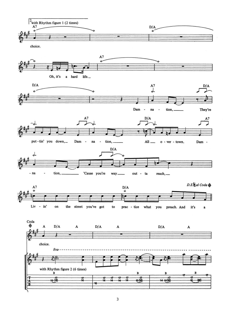 Rock 'n' Roll Damnation Rock 'n' Roll Damnation Guitar Tablature scores gallery preview page 3