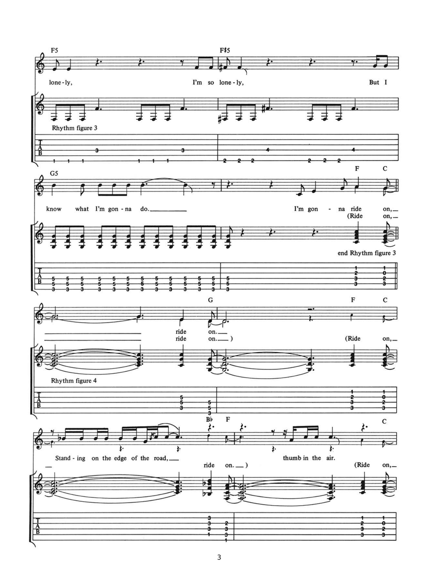 Ride On Ride On Guitar Tablature scores gallery preview page 3