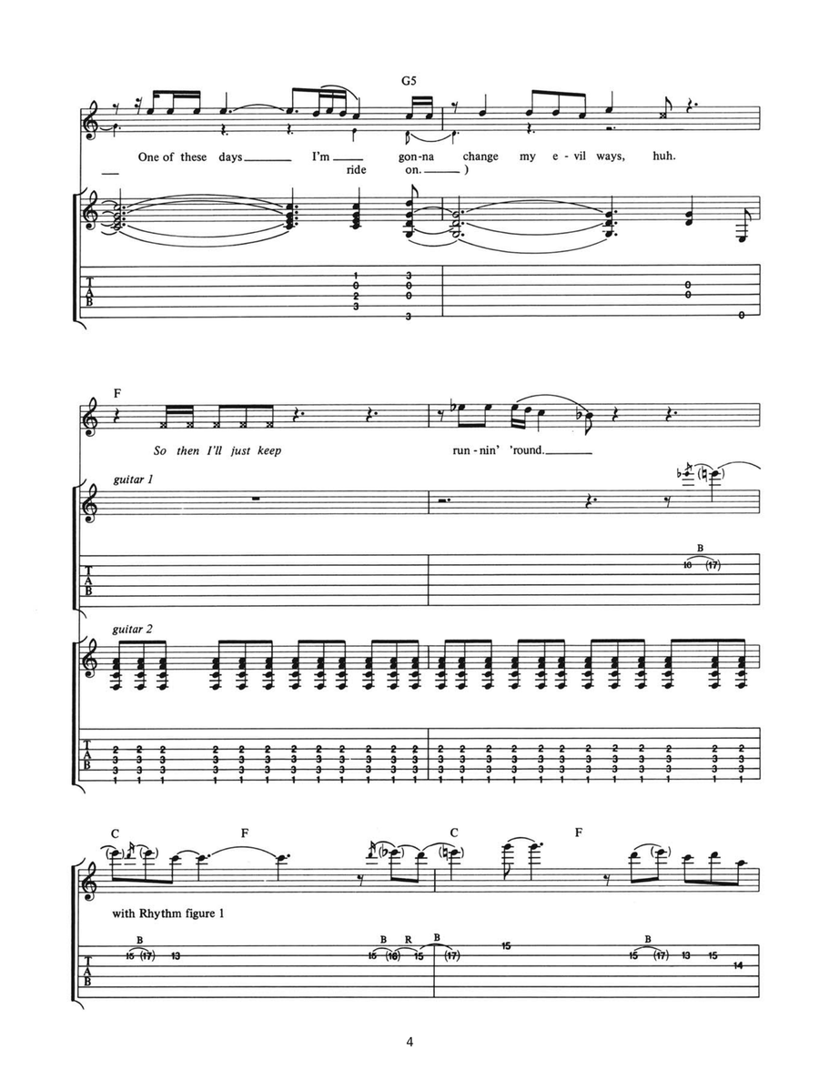 Ride On Ride On Guitar Tablature scores gallery preview page 4