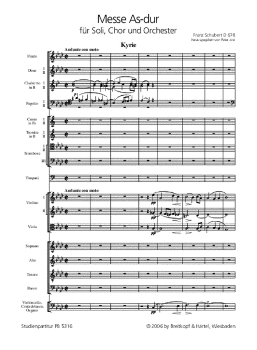 Mass in Ab major D 678 4-Part scores gallery preview page 2