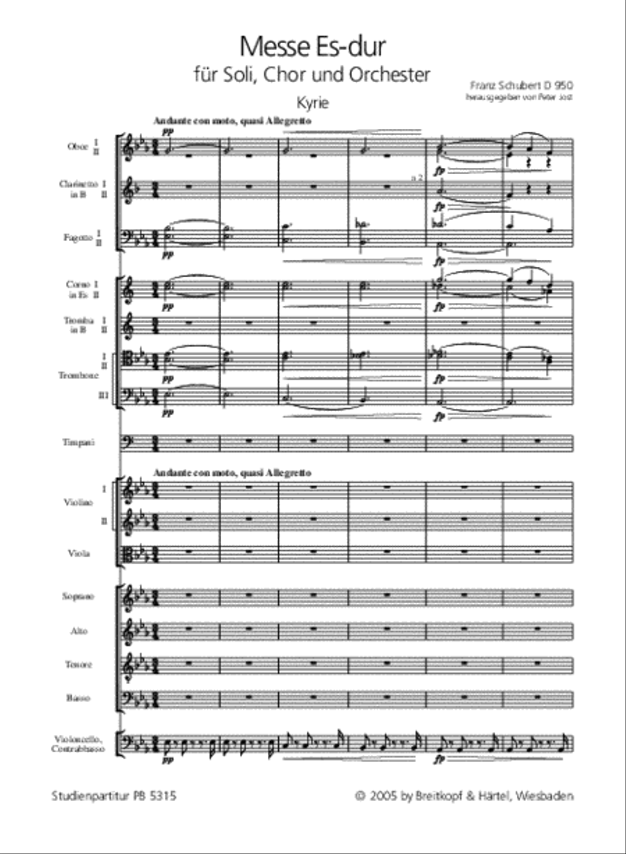 Mass in E flat major D 950 SATTB scores gallery preview page 2