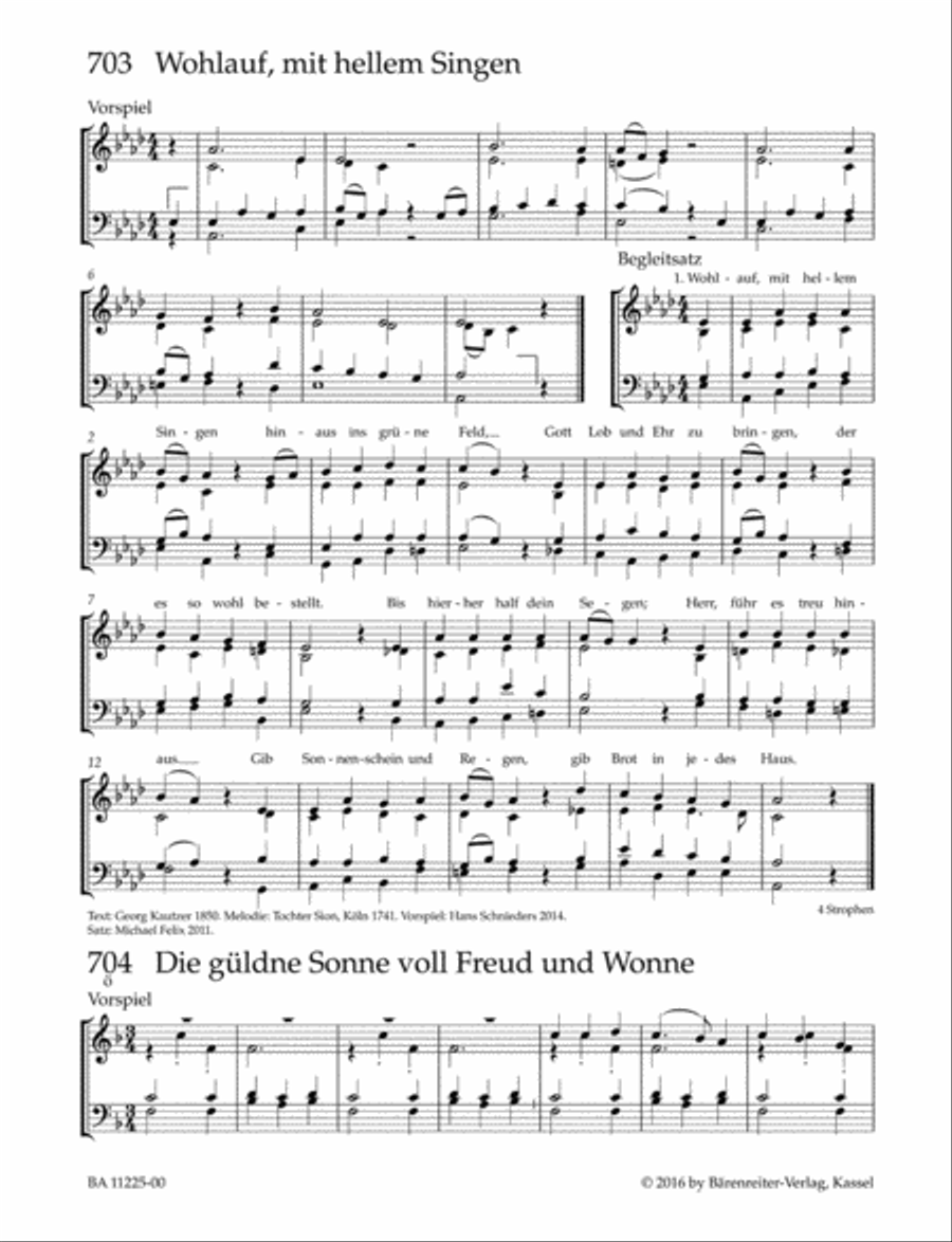 Blaserbuch zum Gotteslob -Preludes and accompaniments / free works- (Gemeinsamer Eigenteil des Bistums Rottenburg-Stuttgart und der Erzdiozese Freiburg) Score scores gallery preview page 2