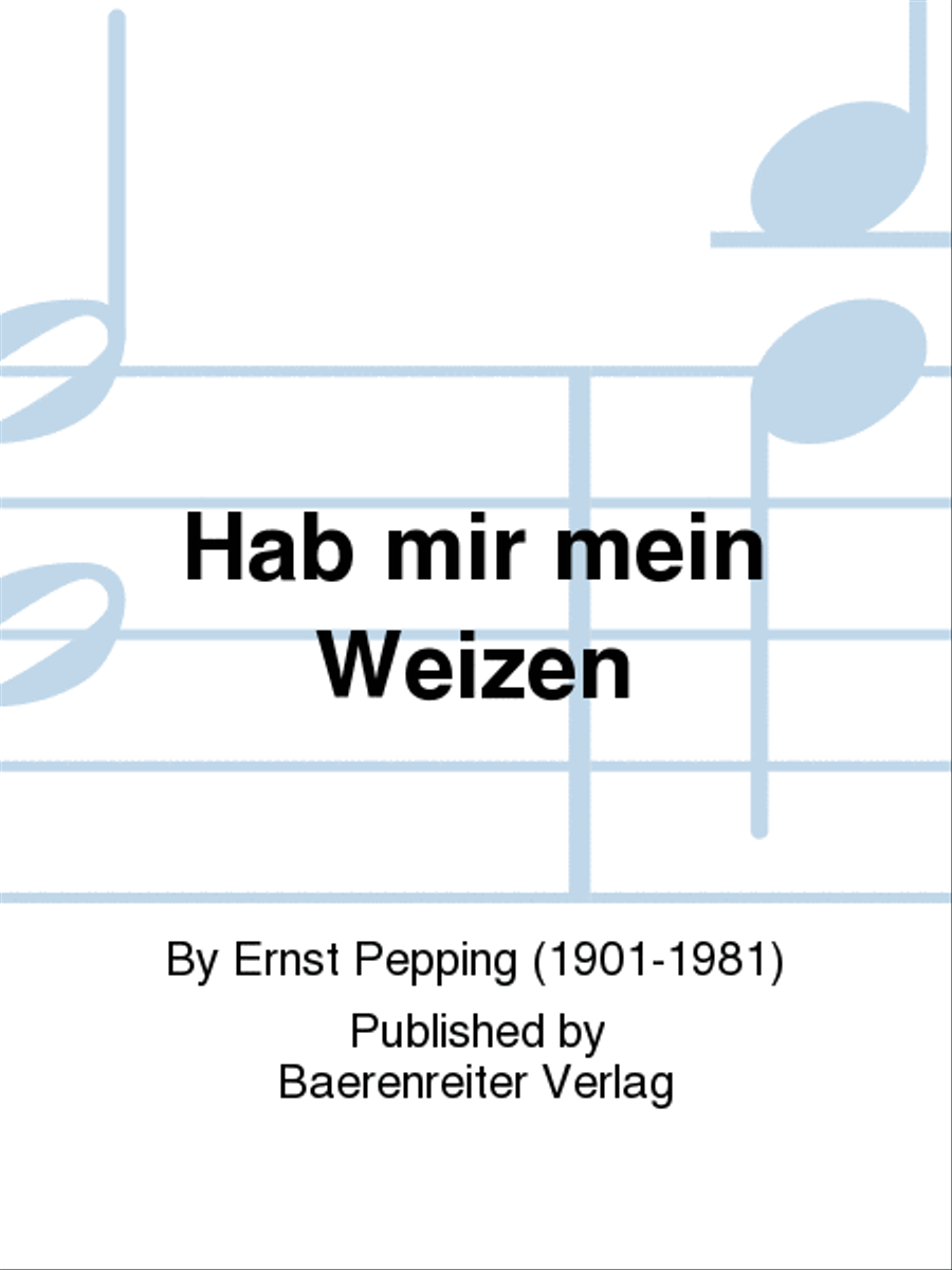 Hab mir mein Weizen Men's Choir scores gallery preview page 1