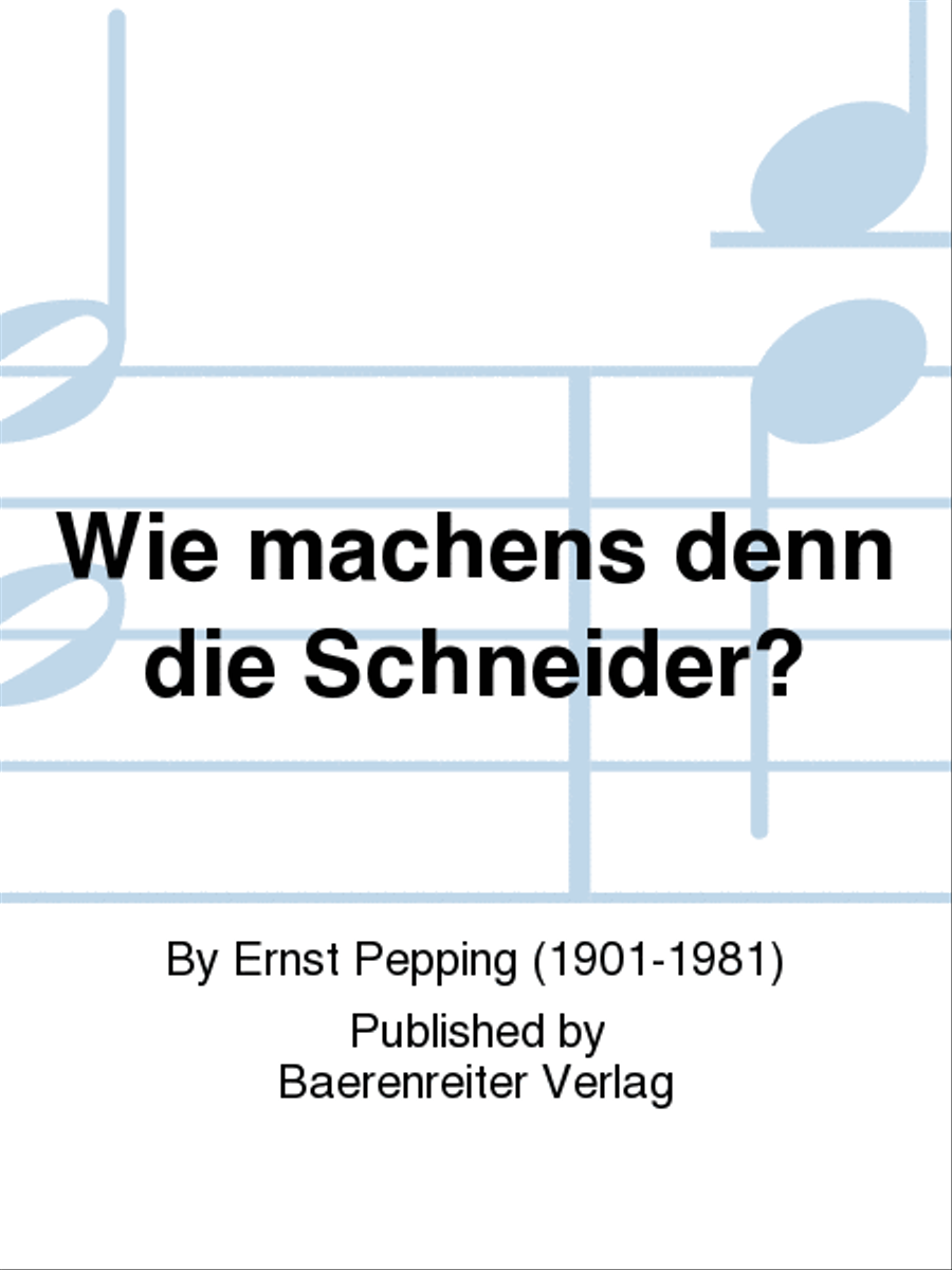 Wie machens denn die Schneider? Men's Choir scores gallery preview page 1
