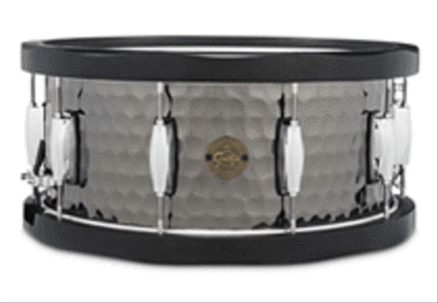 Gretsch 6.5X14 Hammered Black Steel Wood Hoop Snare Drum Snare Drum scores gallery preview page 1