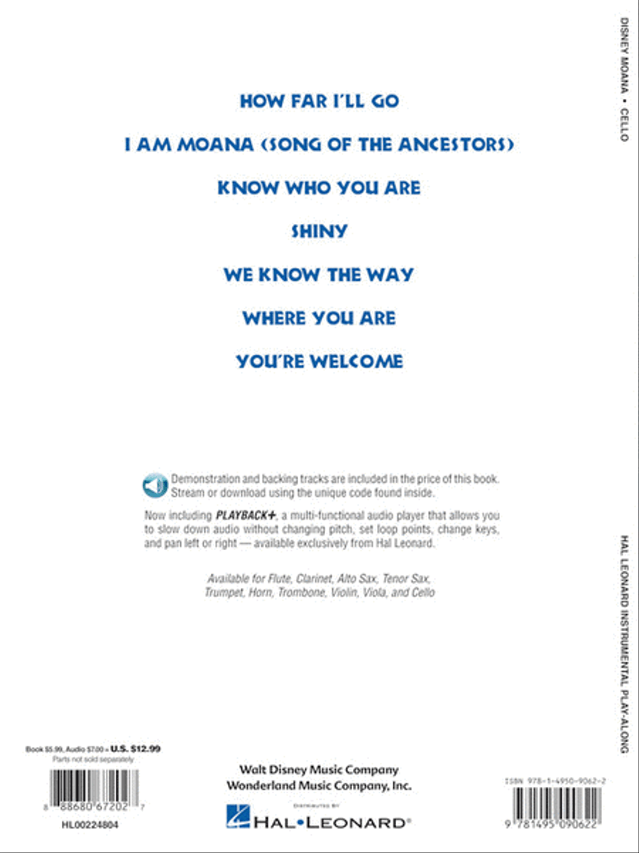 Moana Cello scores gallery preview page 5