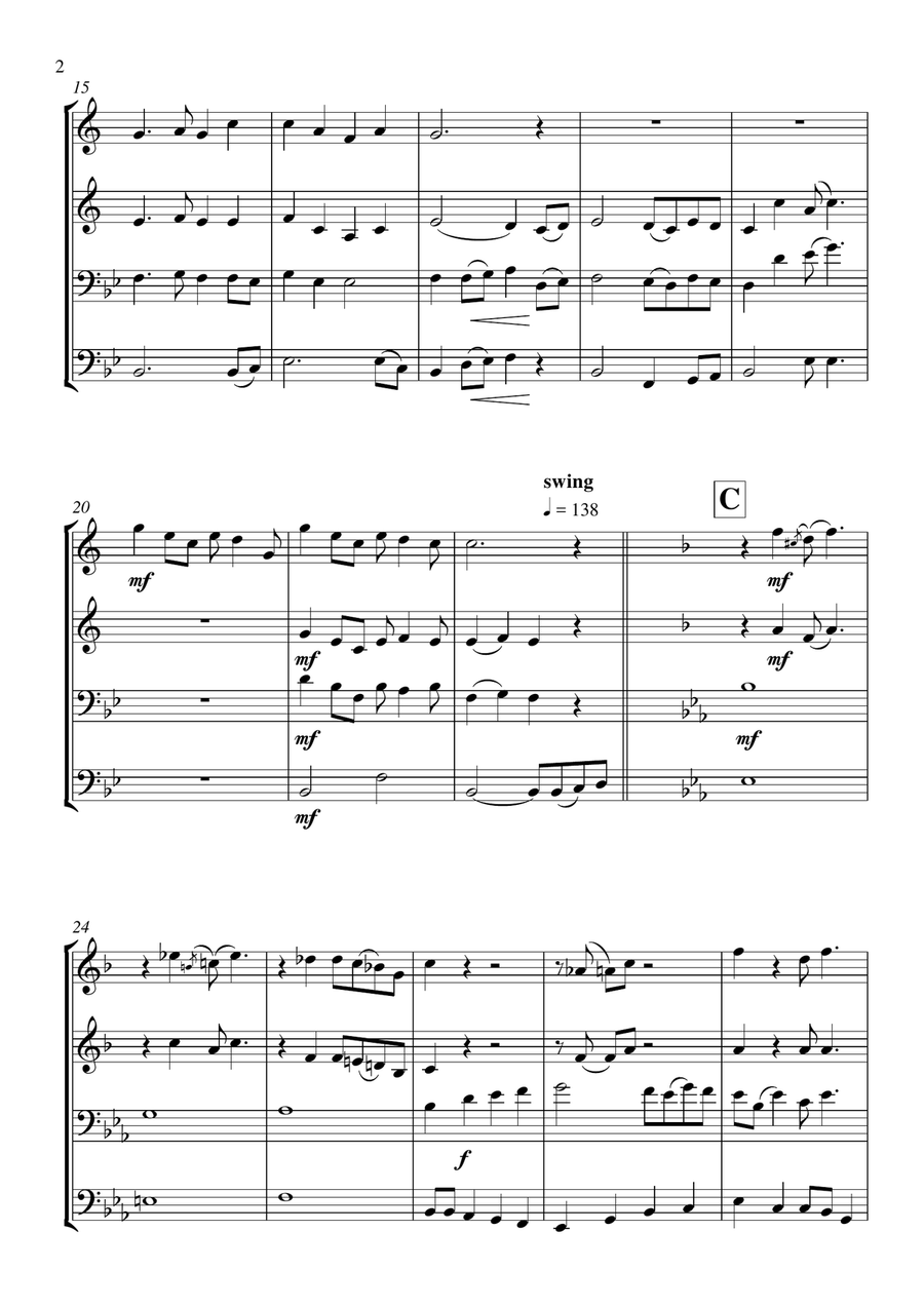 Old Folks at Home Old Folks at Home Brass Ensemble scores gallery preview page 3