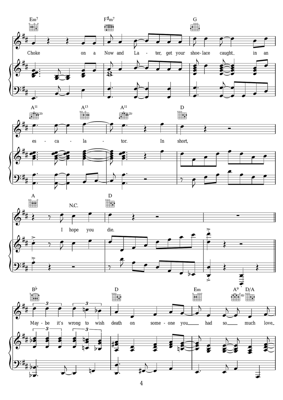 In Short (from Edges) In Short (from Edges) Piano, Vocal scores gallery preview page 4