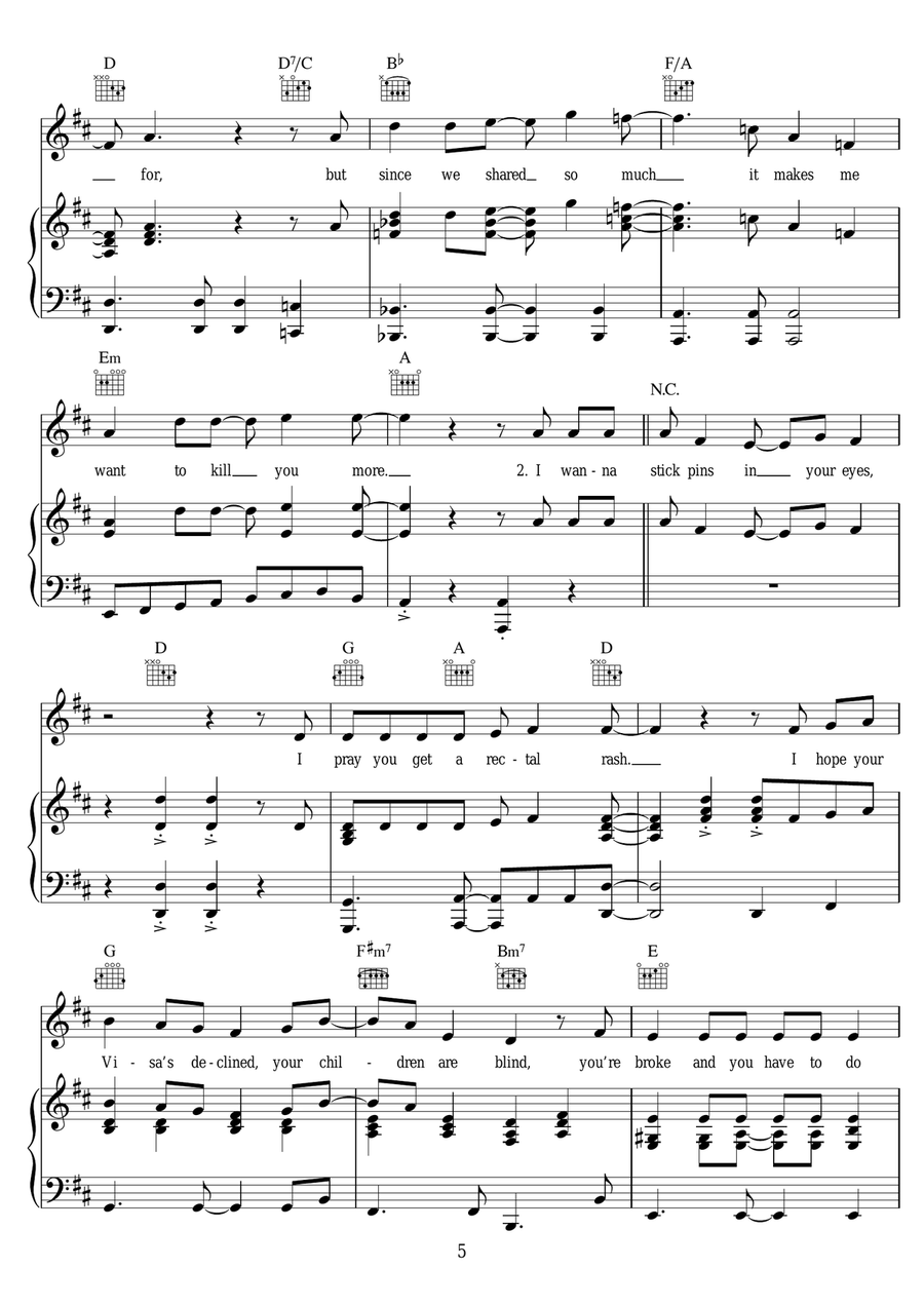In Short (from Edges) In Short (from Edges) Piano, Vocal scores gallery preview page 5