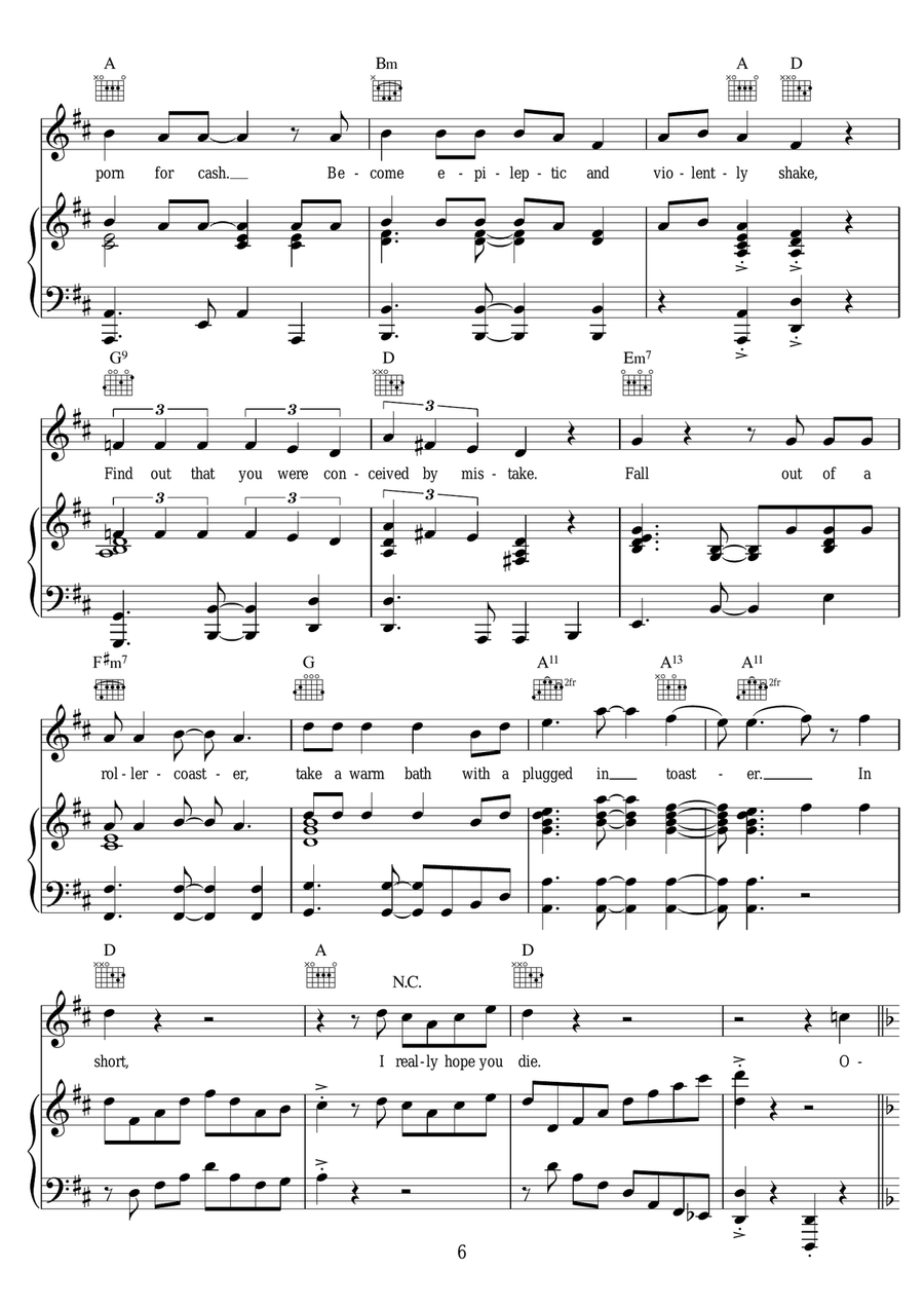 In Short (from Edges) In Short (from Edges) Piano, Vocal scores gallery preview page 6