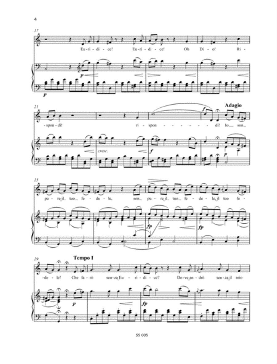 Che farò senza Euridice Voice scores gallery preview page 2