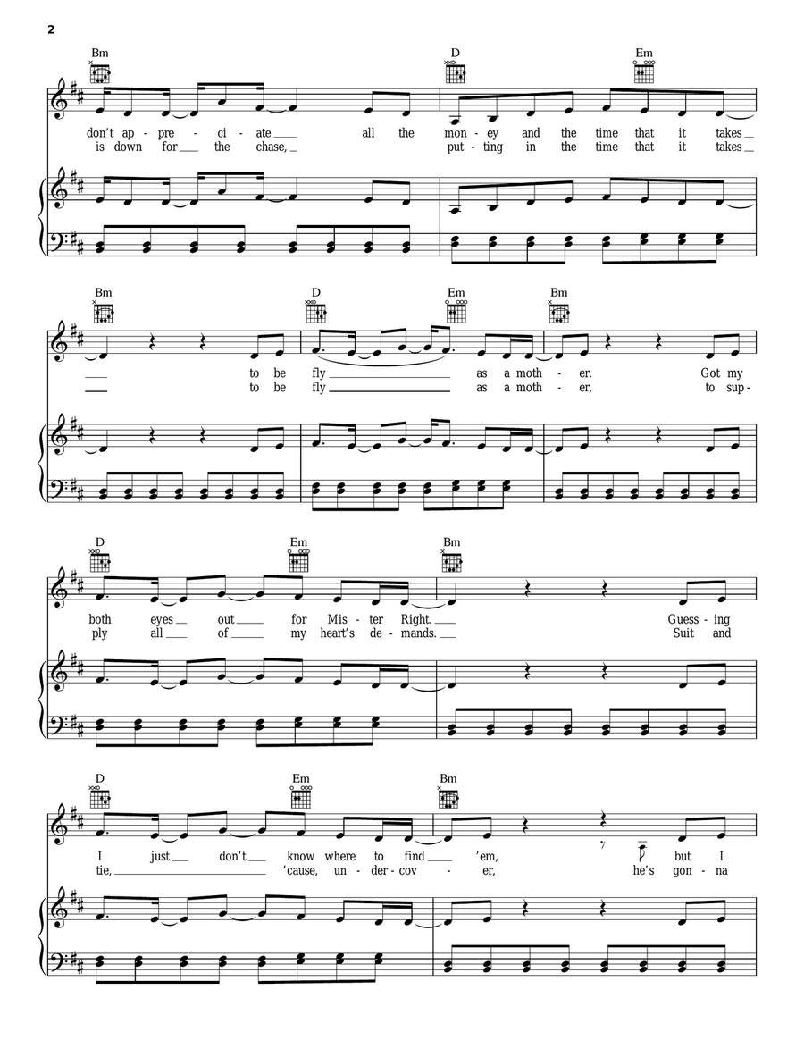 Hide Away Hide Away Piano, Vocal, Guitar scores gallery preview page 2