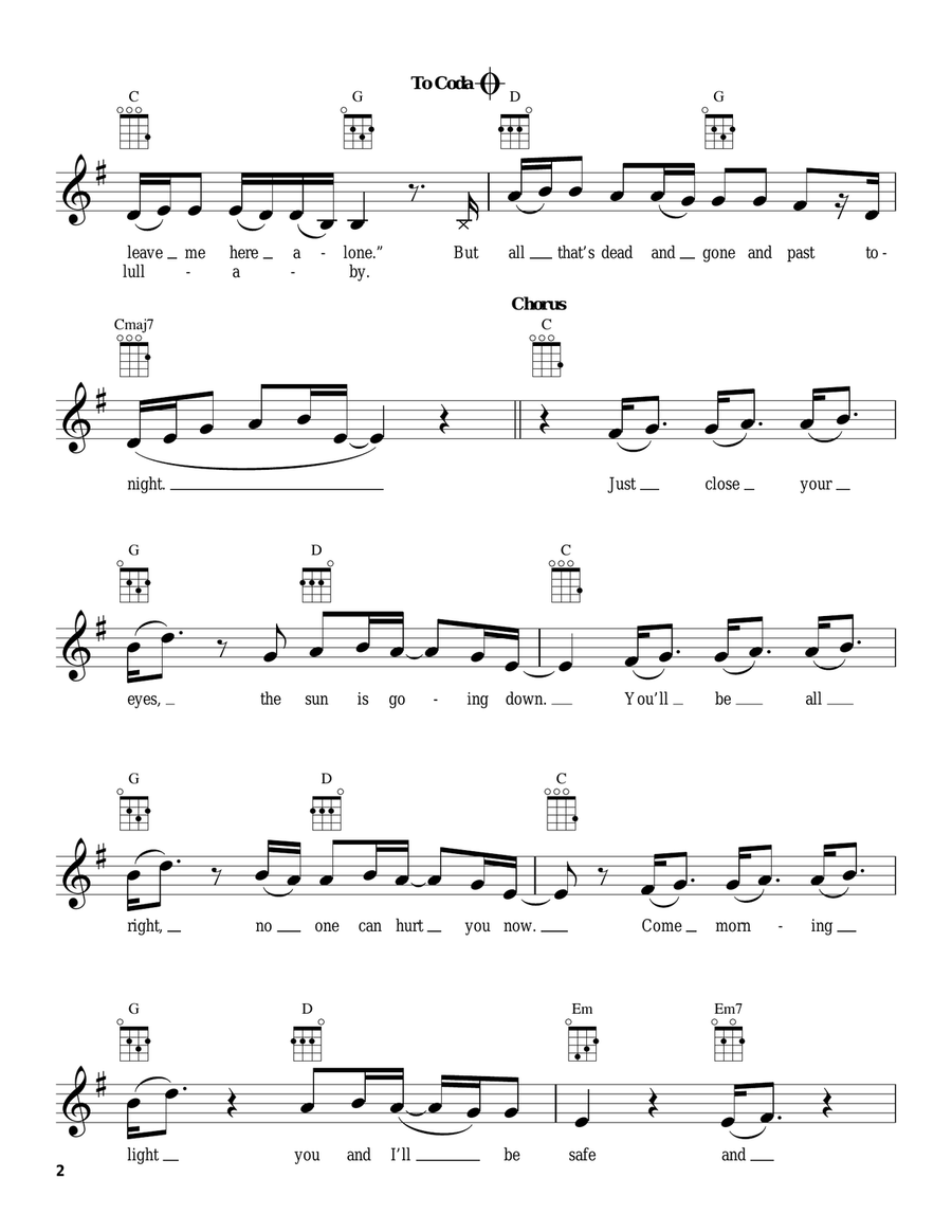 Safe & Sound (feat. The Civil Wars) (from The Hunger Games) Ukulele scores gallery preview page 2