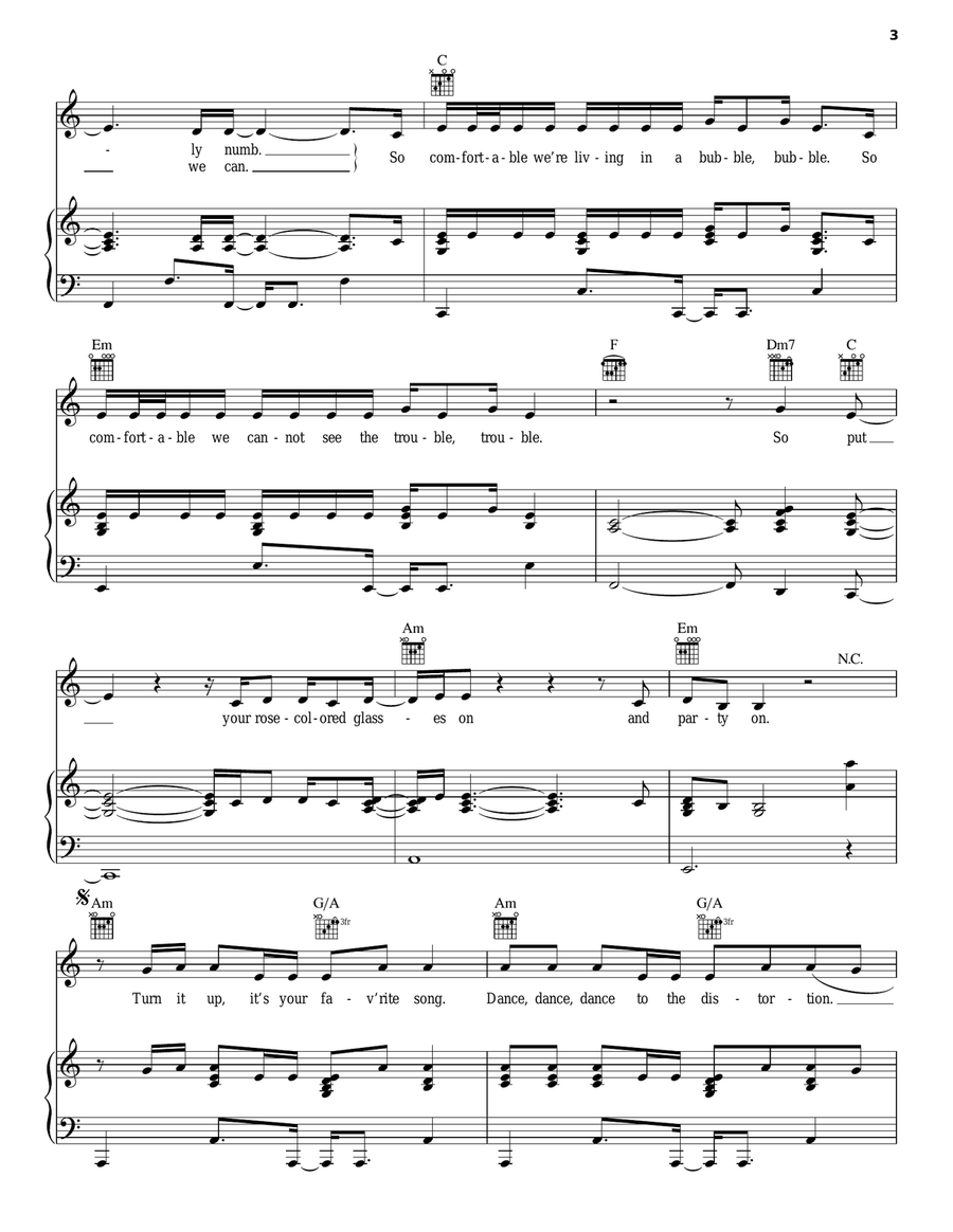 Chained To The Rhythm Chained To The Rhythm Piano, Vocal, Guitar scores gallery preview page 3