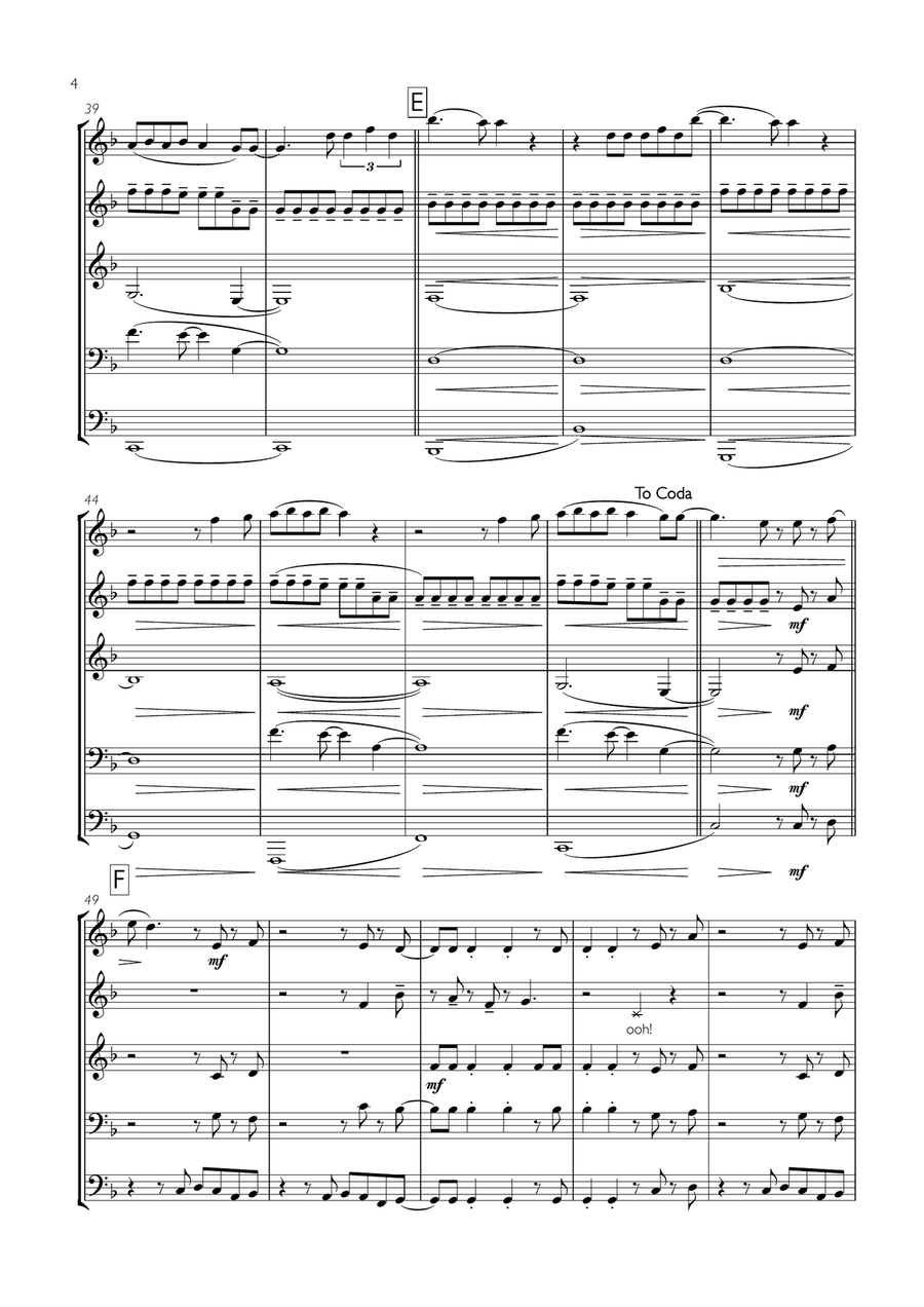 Locked Out Of Heaven Locked Out Of Heaven Brass Ensemble scores gallery preview page 4