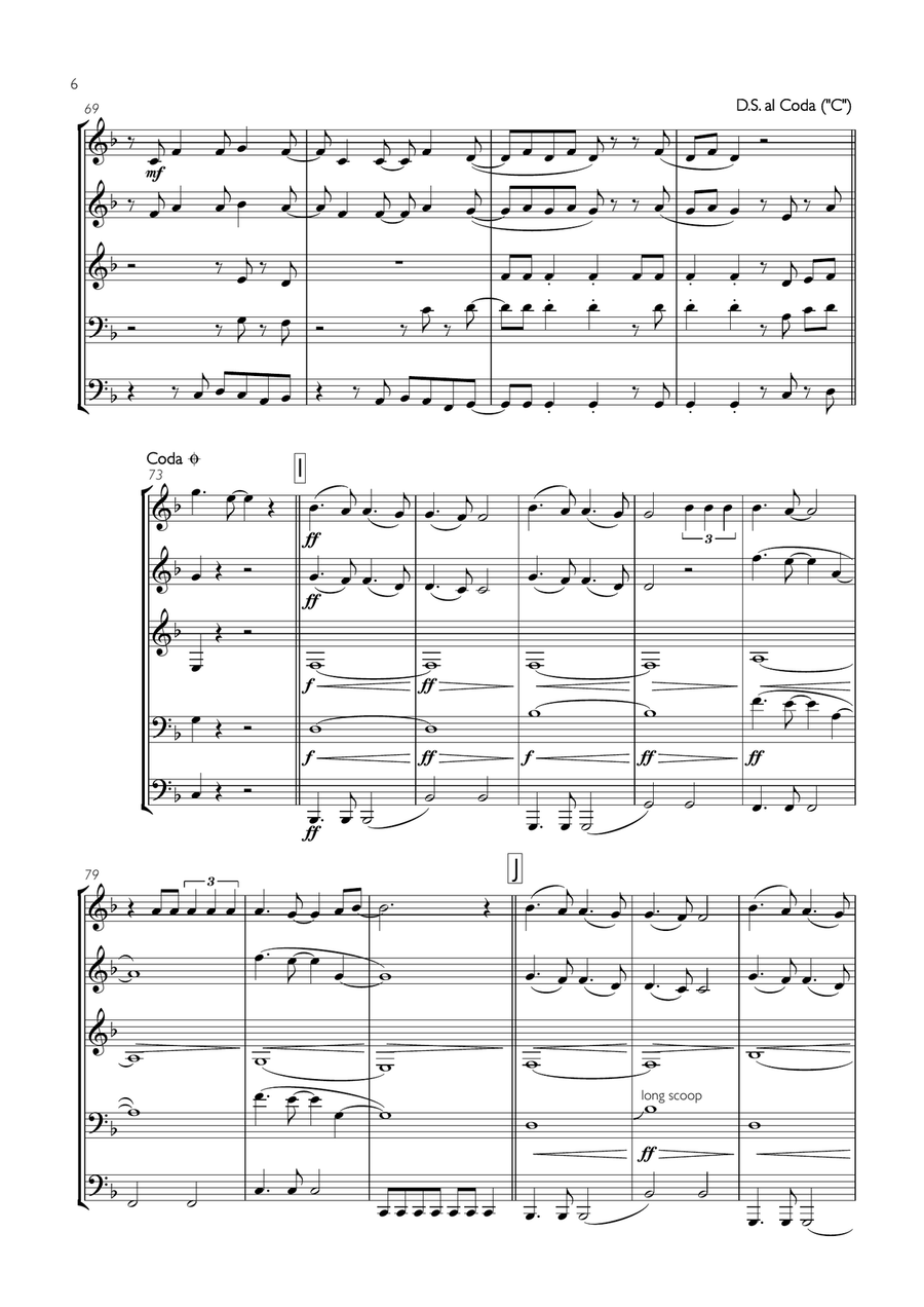 Locked Out Of Heaven Locked Out Of Heaven Brass Ensemble scores gallery preview page 6
