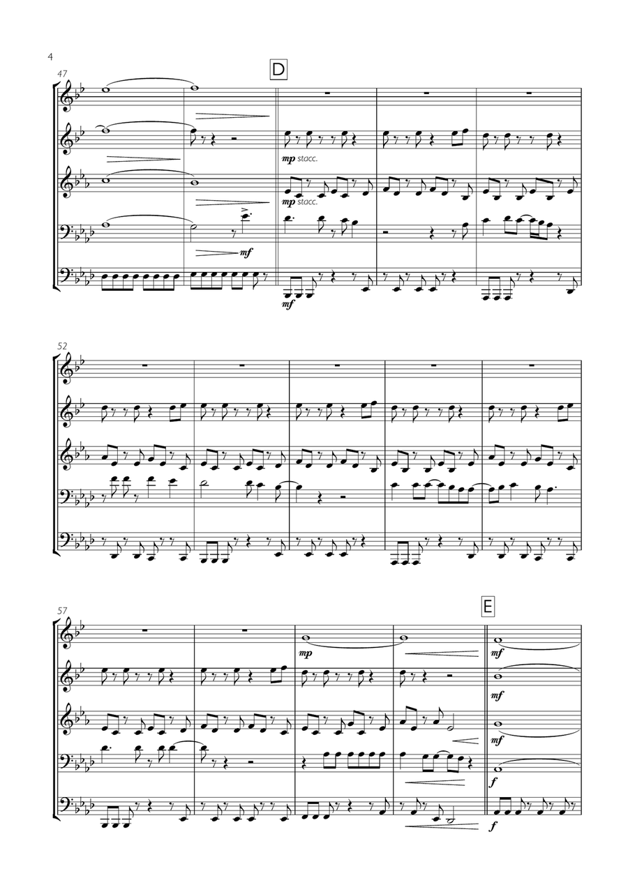 Take On Me Take On Me Brass Ensemble scores gallery preview page 4