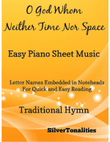 O God Whom Neither Time Nor Space Easy Piano Sheet Music