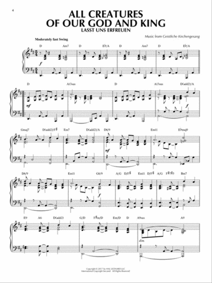 Hymns Piano Solo scores gallery preview page 3