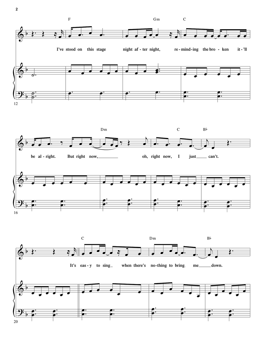 Even If Even If Piano, Vocal, Guitar scores gallery preview page 2