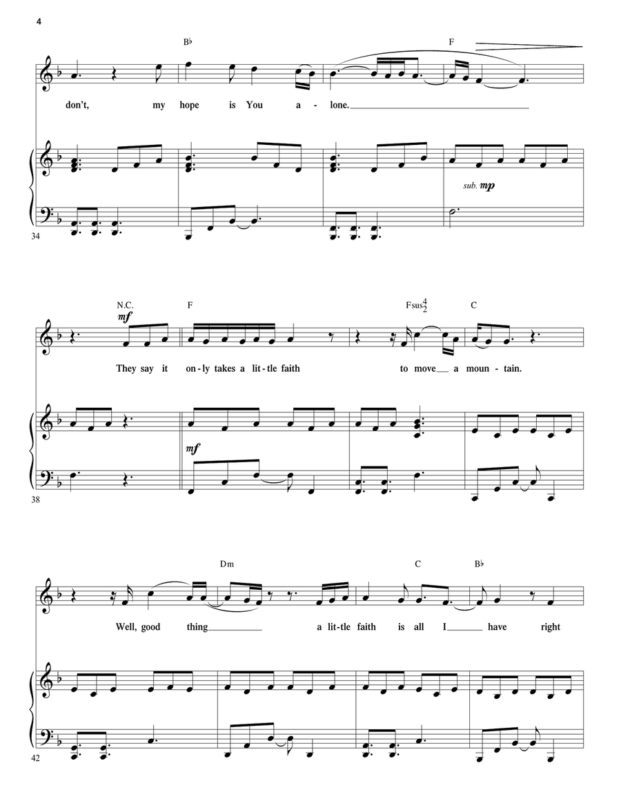 Even If Even If Piano, Vocal, Guitar scores gallery preview page 4