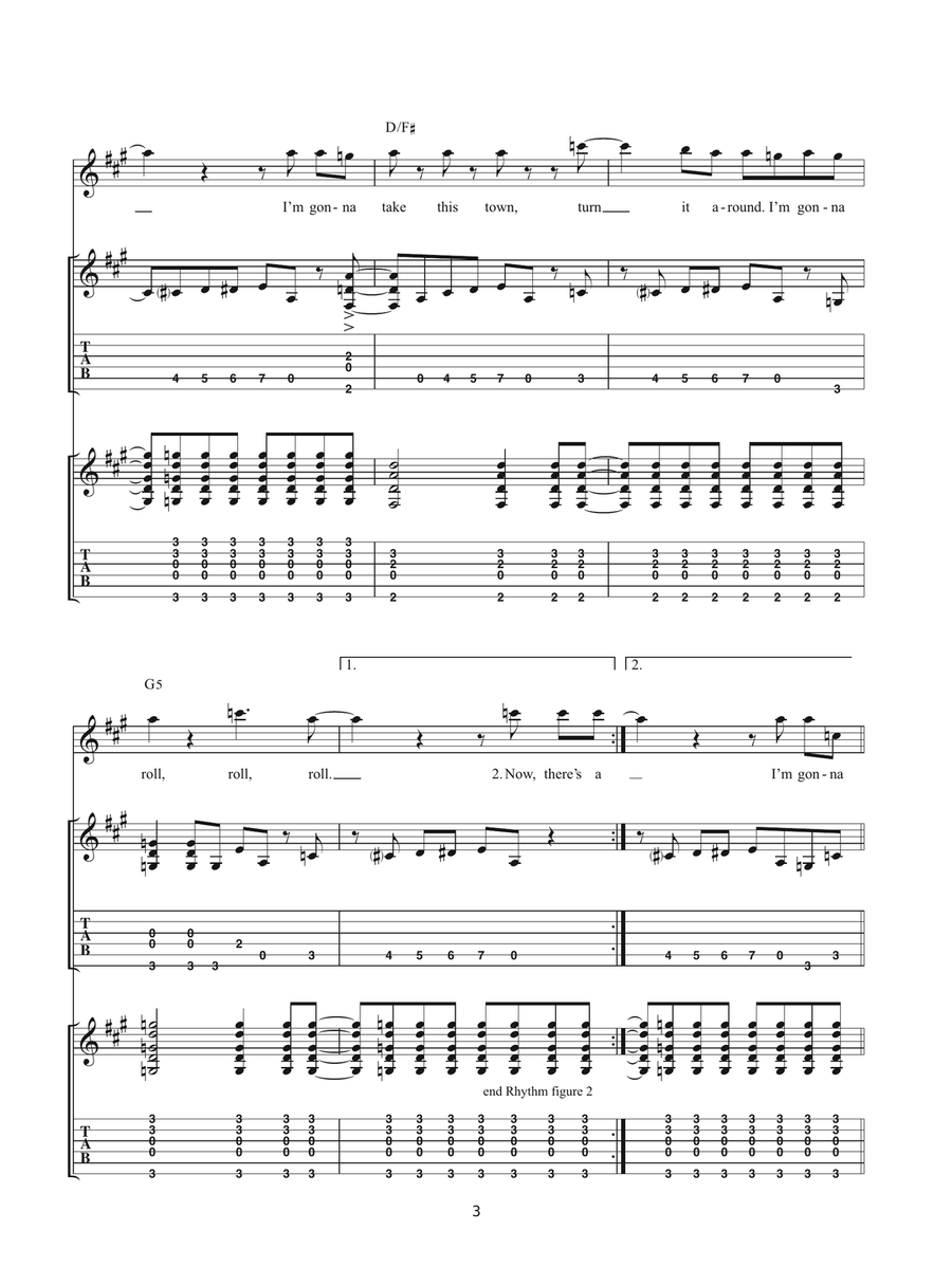 That's The Way I Wanna Rock 'n' Roll Guitar Tablature scores gallery preview page 3