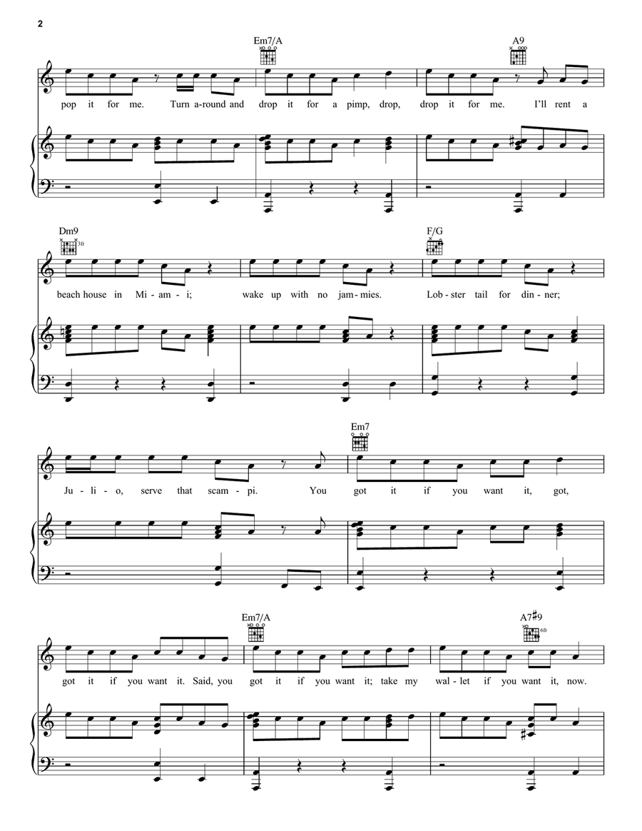 That's What I Like That's What I Like Piano, Vocal, Guitar scores gallery preview page 2