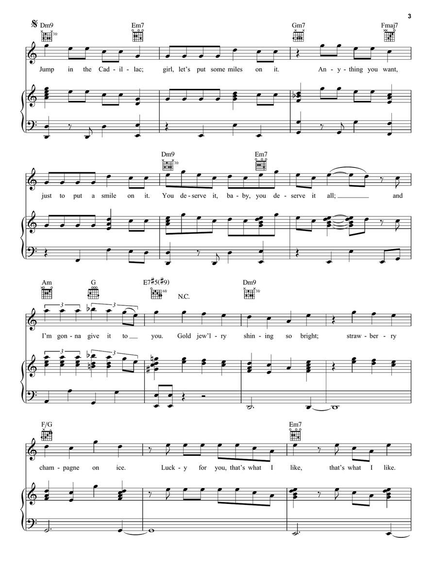 That's What I Like That's What I Like Piano, Vocal, Guitar scores gallery preview page 3