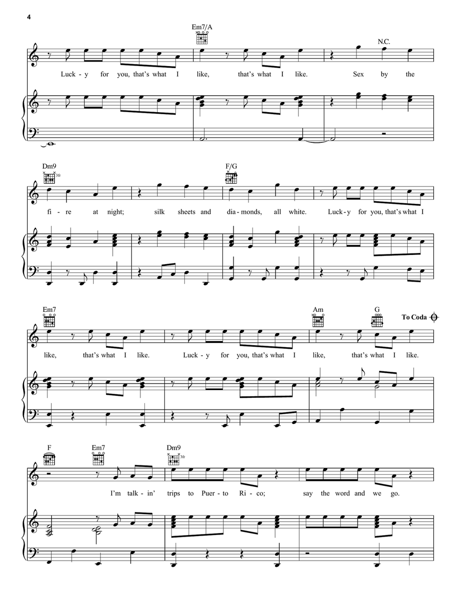 That's What I Like That's What I Like Piano, Vocal, Guitar scores gallery preview page 4