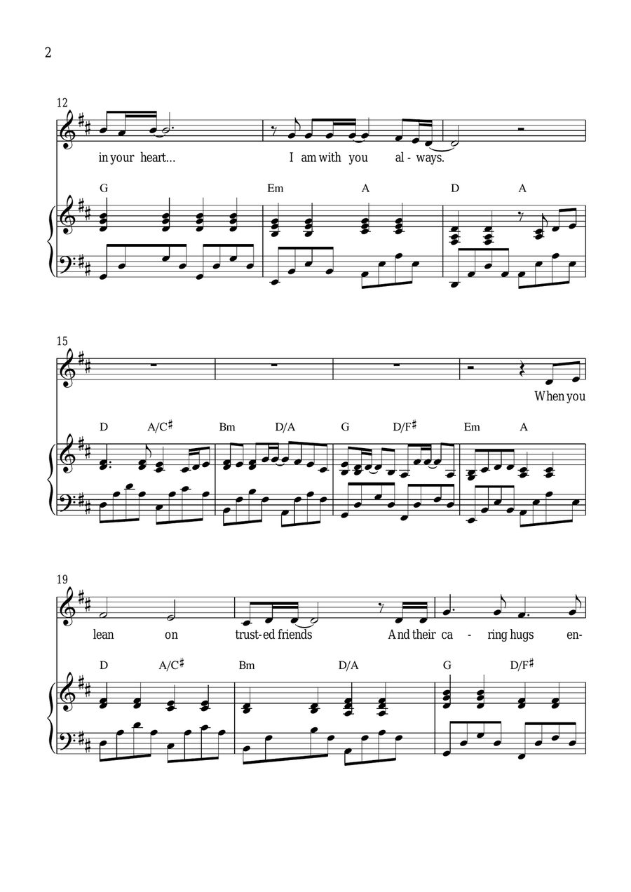 I Am With You Always I Am With You Always Unison Choir scores gallery preview page 2