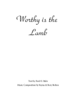 Worthy is the Lamb