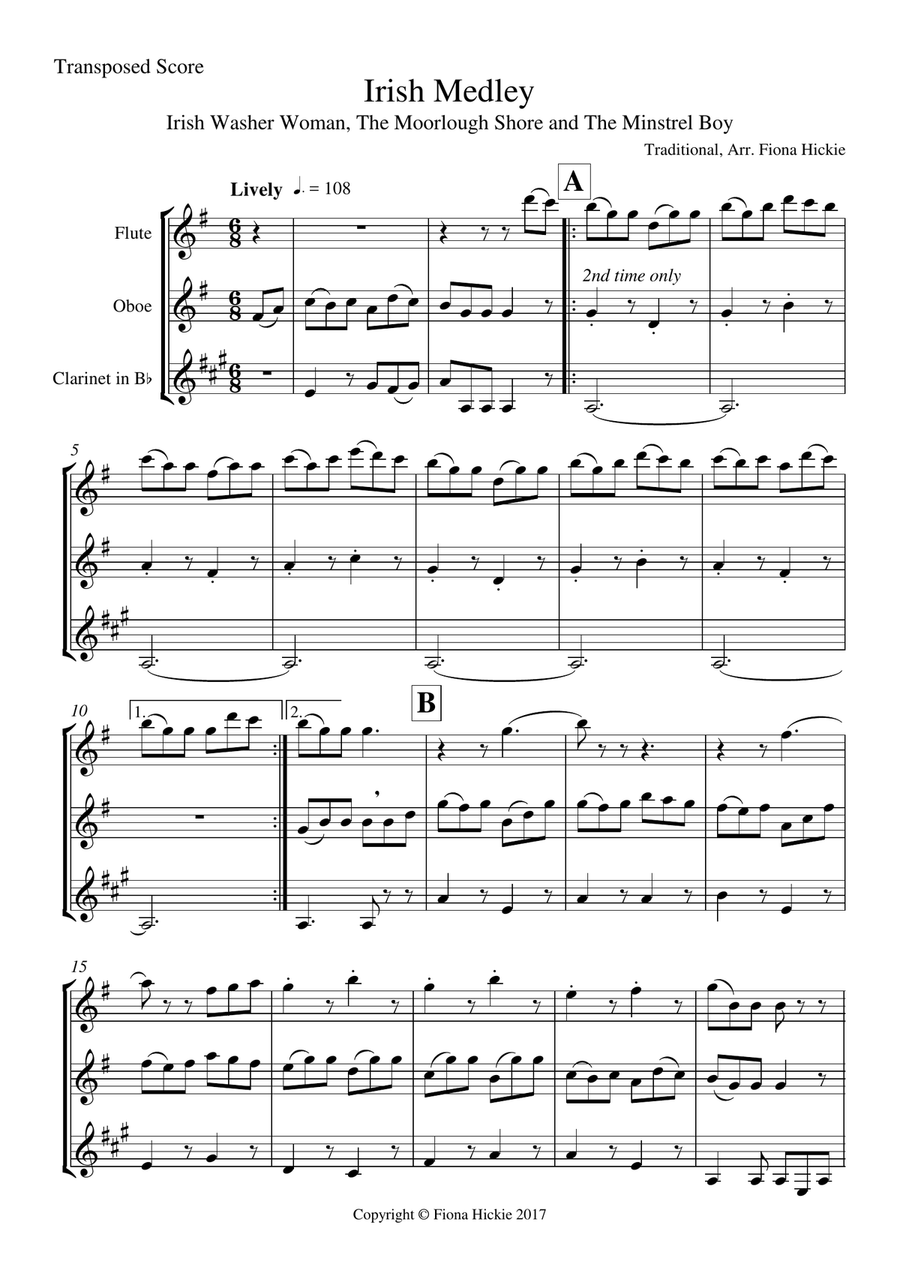 Irish Medley Irish Medley Woodwind Trio scores gallery preview page 2